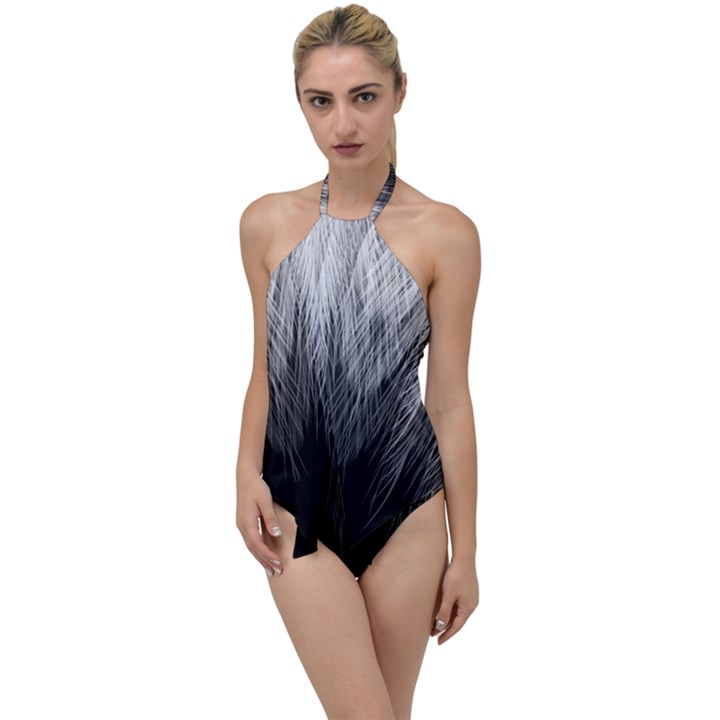 Feather Graphic Design Background Go with the Flow One Piece Swimsuit