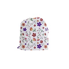 Flowers Pattern Texture Nature Drawstring Pouch (small)