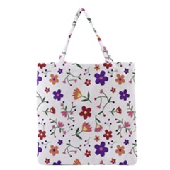 Flowers Pattern Texture Nature Grocery Tote Bag