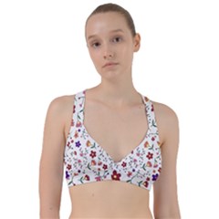 Flowers Pattern Texture Nature Sweetheart Sports Bra