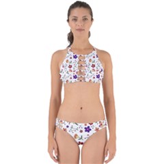 Flowers Pattern Texture Nature Perfectly Cut Out Bikini Set