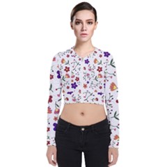 Flowers Pattern Texture Nature Zip Up Bomber Jacket