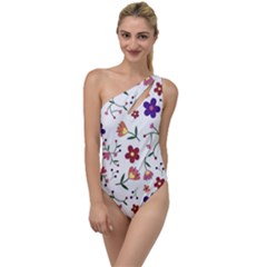 Flowers Pattern Texture Nature To One Side Swimsuit by Nexatart