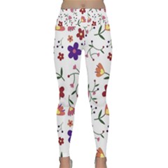 Flowers Pattern Texture Nature Lightweight Velour Classic Yoga Leggings