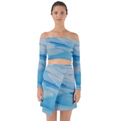 Jet Stream Off Shoulder Top With Skirt Set by WILLBIRDWELL