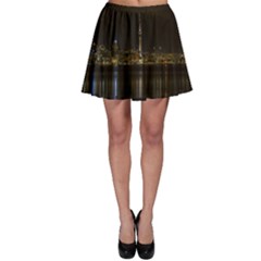 City River Water Cityscape Skyline Skater Skirt by Nexatart