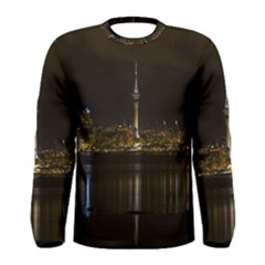 City River Water Cityscape Skyline Men s Long Sleeve Tee by Nexatart