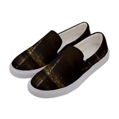 City River Water Cityscape Skyline Women s Canvas Slip Ons by Nexatart