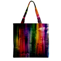 Skyline Light Rays Gloss Upgrade Zipper Grocery Tote Bag by Nexatart