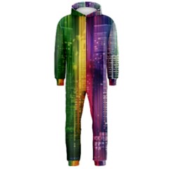 Skyline Light Rays Gloss Upgrade Hooded Jumpsuit (men)  by Nexatart