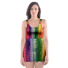 Skyline Light Rays Gloss Upgrade Skater Dress Swimsuit