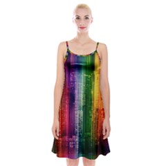 Skyline Light Rays Gloss Upgrade Spaghetti Strap Velvet Dress