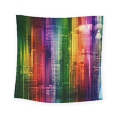 Skyline Light Rays Gloss Upgrade Square Tapestry (small) by Nexatart