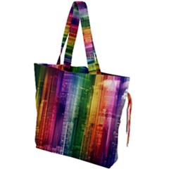 Skyline Light Rays Gloss Upgrade Drawstring Tote Bag by Nexatart