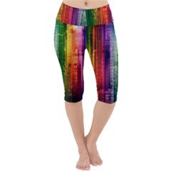 Skyline Light Rays Gloss Upgrade Lightweight Velour Cropped Yoga Leggings