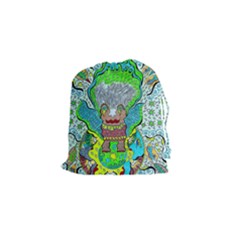 Cosmic Planet Angel Drawstring Pouch (small) by chellerayartisans