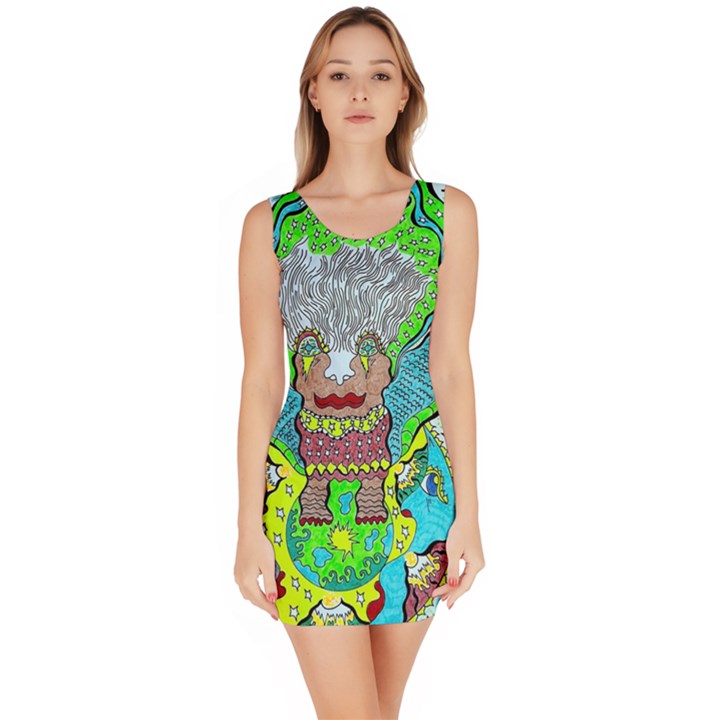 Cosmic Planet Angel Bodycon Dress