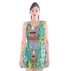 Cosmic Planet Angel Scoop Neck Skater Dress by chellerayartisans