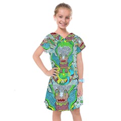 Cosmic Planet Angel Kids  Drop Waist Dress by chellerayartisans