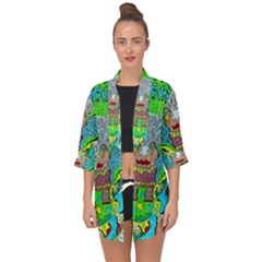 Cosmic Planet Angel Open Front Chiffon Kimono by chellerayartisans