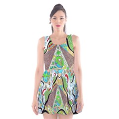 Cosmic Pyramid Scoop Neck Skater Dress