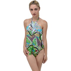 Cosmic Pyramid Go With The Flow One Piece Swimsuit by chellerayartisans