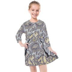 Supersonic Spaceships Kids  Quarter Sleeve Shirt Dress