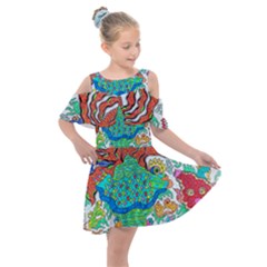 Ocalafish Kids  Shoulder Cutout Chiffon Dress