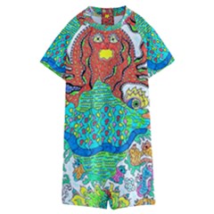 Ocalafish Kids  Boyleg Half Suit Swimwear