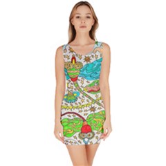 Cosmic Dragonflies Bodycon Dress