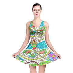 Cosmic Dragonflies Reversible Skater Dress by chellerayartisans