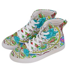 Cosmic Dragonflies Women s Hi-top Skate Sneakers by chellerayartisans