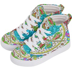 Cosmic Dragonflies Kid s Hi-top Skate Sneakers by chellerayartisans