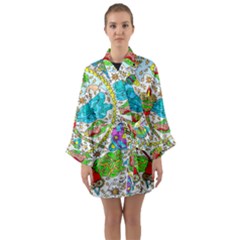 Cosmic Dragonflies Long Sleeve Kimono Robe by chellerayartisans