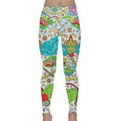 Cosmic Dragonflies Lightweight Velour Classic Yoga Leggings