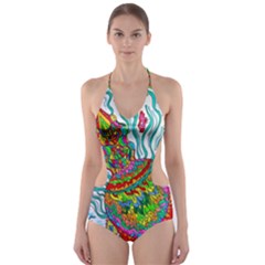 Supersonic Squid Cut-out One Piece Swimsuit by chellerayartisans