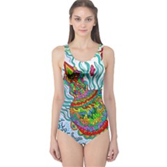 Supersonic Squid One Piece Swimsuit by chellerayartisans