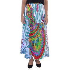 Supersonic Squid Flared Maxi Skirt by chellerayartisans