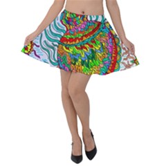 Supersonic Squid Velvet Skater Skirt by chellerayartisans