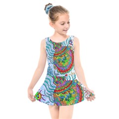 Supersonic Squid Kids  Skater Dress Swimsuit