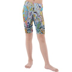 Supersonic Volcanic Moonship Kids  Mid Length Swim Shorts by chellerayartisans