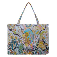 Supersonic Volcanic Moonship Medium Tote Bag by chellerayartisans