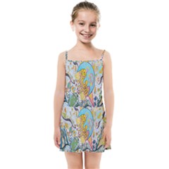 Supersonic Volcanic Moonship Kids Summer Sun Dress by chellerayartisans