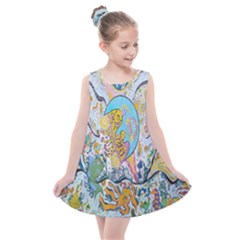 Supersonic Volcanic Moonship Kids  Summer Dress by chellerayartisans