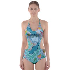 Mystic Mermaid Cut-out One Piece Swimsuit by chellerayartisans