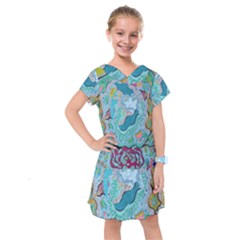 Mystic Mermaid Kids  Drop Waist Dress by chellerayartisans