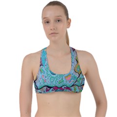 Mystic Mermaid Criss Cross Racerback Sports Bra by chellerayartisans