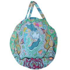 Mystic Mermaid Giant Round Zipper Tote by chellerayartisans