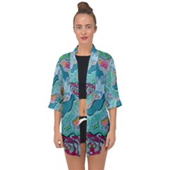 Mystic Mermaid Open Front Chiffon Kimono by chellerayartisans