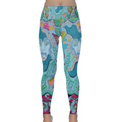 Mystic Mermaid Lightweight Velour Classic Yoga Leggings by chellerayartisans